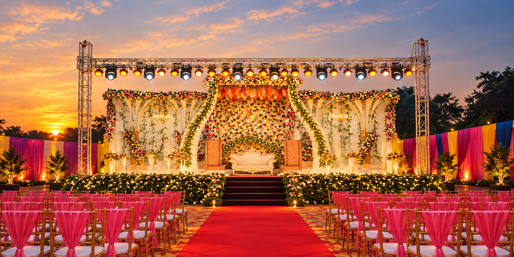 Manglam Event floral wedding installation